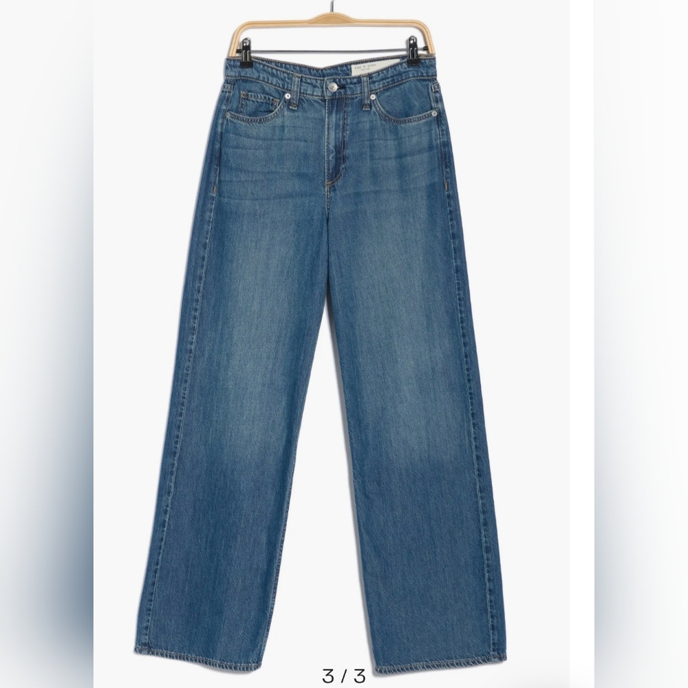 RAG & BONE - Lori Mid Rise Wide Leg Jeans - Picture 3 of 4
